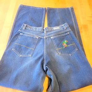 VINTAGE RARE Lido De Roma Embroidered jeans